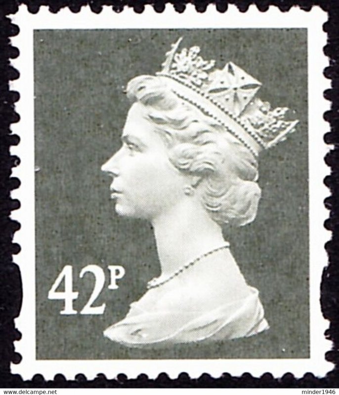 GREAT BRITAIN 2002 QEII 42p Deep Olive Grey Machin SGY1709 FU