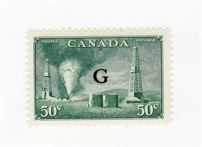 CANADA SC# O24 1950 Oil Wells 50c G Overprint Official MLH