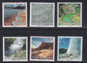 New Zealand # 1155-1160, Thermal Wonders, NH, 1/2 Cat.