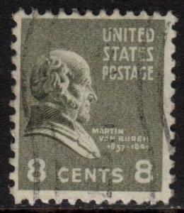 US Scott 813, 1938 Presidential 8c Martin Van Buren used