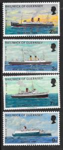 Guernsey #77-80 Mail Boats Set Complete (MNH)  CV $1.15