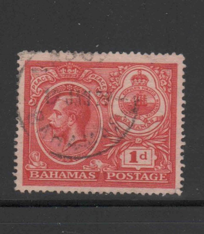 BAHAMAS #66  1920  1p KING GEORGE VI & SEAL OF BAHAMAS    F-VF USED