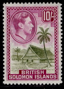 BRITISH SOLOMON ISLANDS GVI SG72, 10s sage-green & magenta, M MINT. Cat £10.