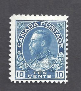 Canada # 117a MINT NH 10c BLUE ADMIRAL DRY PRINTING BS27823