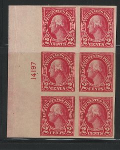 US Scott 577 Plate Block of 6 