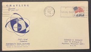 USS GRAYLING SSN-646 LAUNCHED JUN 1967 PORTSMOUTH NH NAVY CACHET