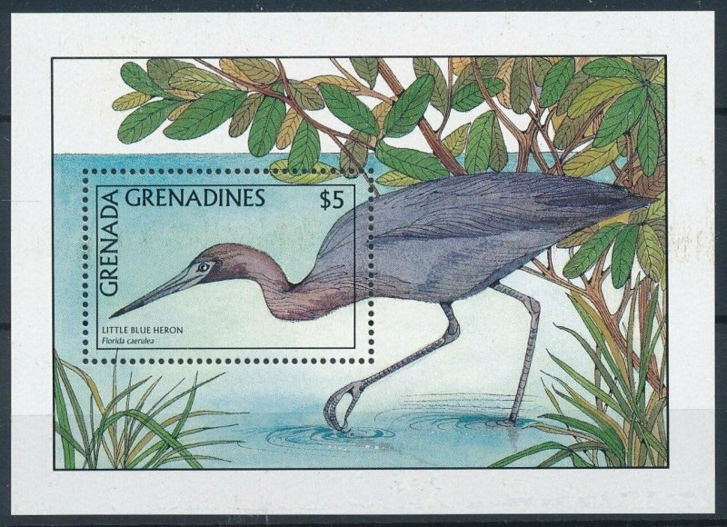 [108821] Grenada Grenadines 1988 Bird vogel oiseau Little Blue Heron Sheet MNH