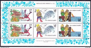 NEW ZEALAND 1980 QEII 17c + 2c & 14c + 2c Health Stamp Mini Sheet SG MS1228 MNH