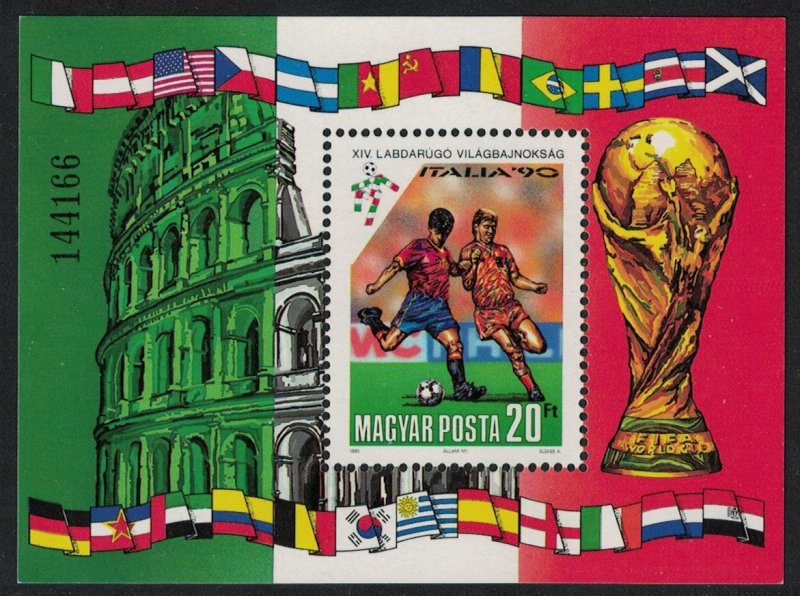 Hungary World Cup Football Championship Italy MS SG#MS3984