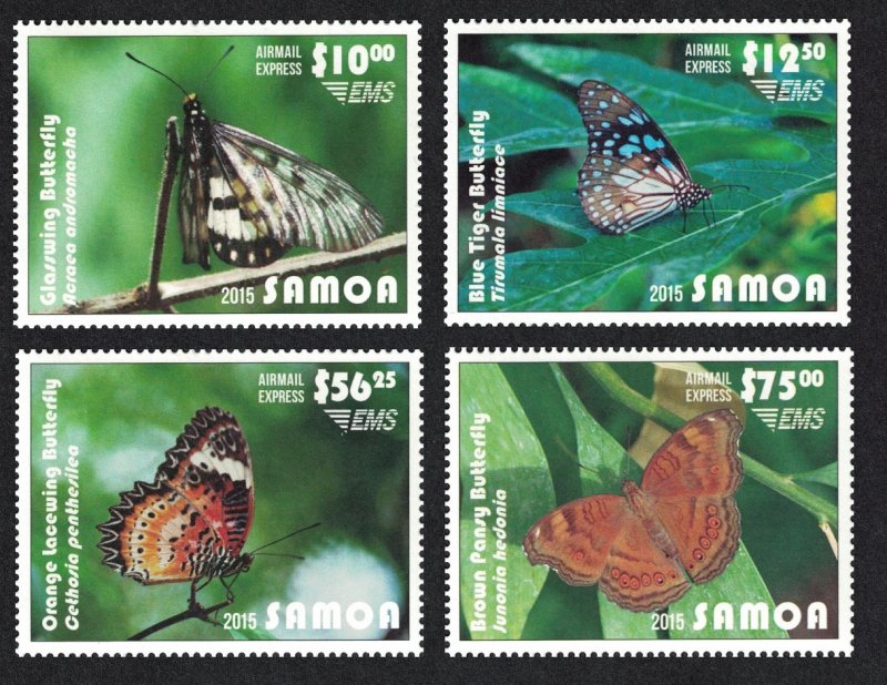 Samoa Butterflies Express Mail 4v Face Value £45+ CV£98.75 SG#E1-E4 CV£90+...