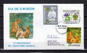 Dominican Rep., Scott cat. C359-361. Scouting Year. Reg`td First Day cover. ^