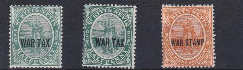 ST KITTS  1916 - 18       S G 22 - 23  WAR TAX       MH   