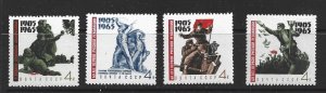 RUSSIA - 1965 ANNIVERSARY OF THE REVOLUTION - SCOTT 3070 TO 3073 - MNH