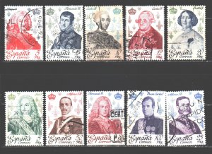 Spain. 1978. 2388-97. Kings of Spain. USED.