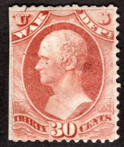 Scott O92, USA, War Dept, 30c, MHOG, 1873, Official Stamp