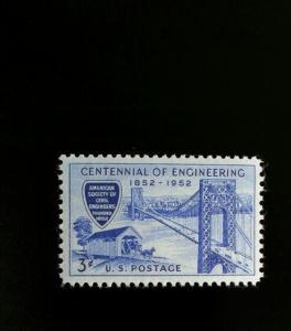 1952 3c Civil Engineers, 100th Anniversary Scott 1012 Mint F/VF NH