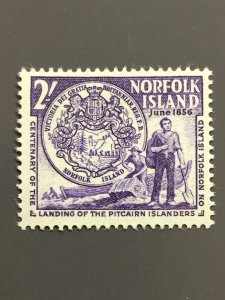 Norfolk Island 20 Type II F-VF MLH.  Scott $ 3.75