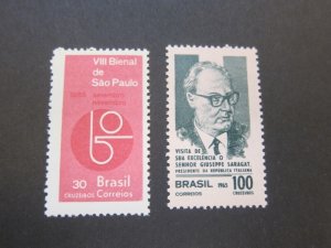 Brazil 1965 Sc 1009-10 sets MNH