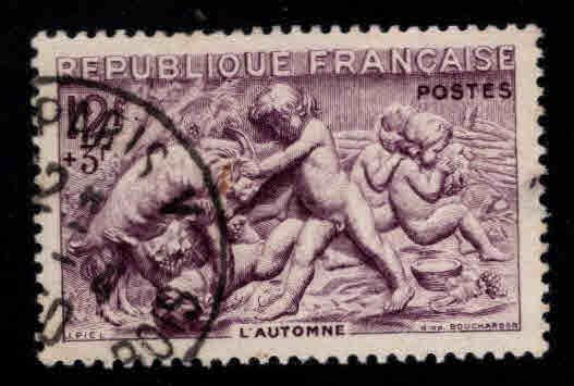 FRANCE Scott B246 used 1949 Bas-Relief sculpture Semi Postal stamp