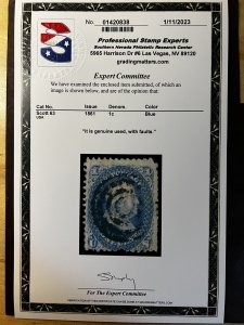 US Scott #63 used with Cert