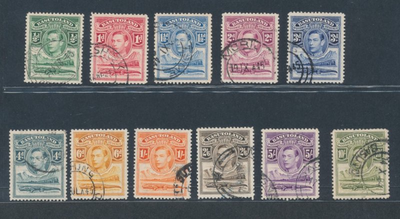 1938 Basutoland - Stanley Gibbons #18-28 - 11 Value Series, Used