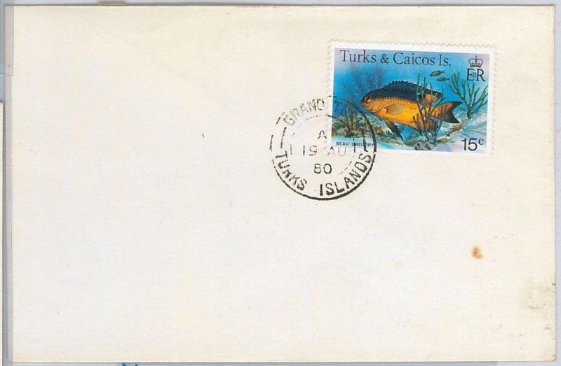 Turks & Caicos -  POSTAL HISTORY - COVER with nice postmark: GRAND TURK 1980