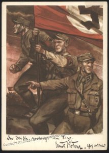 3rd Reich Germany 1929 SA SS Ernst Rohm Donation Propaganda Postcard 111791