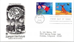 FDC 2000 SC #3414-3417 Postal Soc Commemorative - Anaheim CA - Pair - J2838