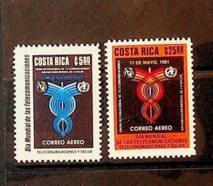 COSTA RICA Sc C833-4 NH ISSUE OF 1981 - TELECOMMUNICATION