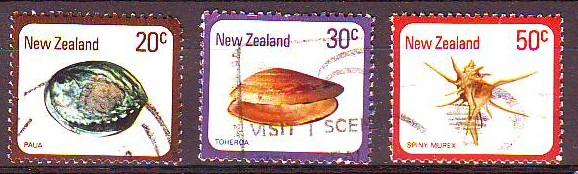 New Zealand Scott #674-675-677 Sea Shells Used