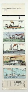 US BK166 MNH OG 1989 25¢ STEAMBOATS Full Booklet of 20