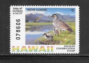 Hawaii 1996 MNH Wildlife Conservations Stamp Nene Goose Single