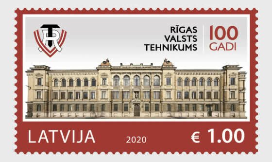 H01 Latvia 2020  Centenary of Riga State Technical School MNH ** Postfrisch