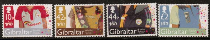 GIBRALTAR SG1370/3 2010 GIRL GUIDES MNH 