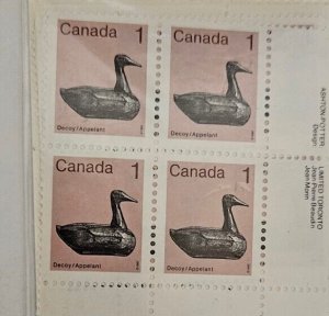 Canada 1982 Heritage Artifacts #917 MS Of Plate Blocks MNH