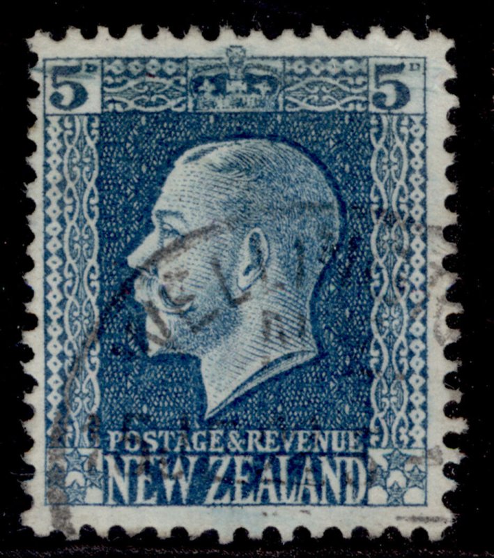 NEW ZEALAND GV SG424da, 5d pale ultramarine, FINE USED. Cat £45. CDS P14x14½