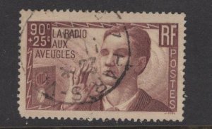 FRANCE, B79, USED ,  BLIND MAN AND RADIO ISSUE1938