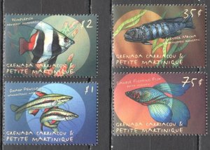 Wb010 Grenada Carriacou Fauna Fish & Marine Life Tropical Fish 1Set Mnh