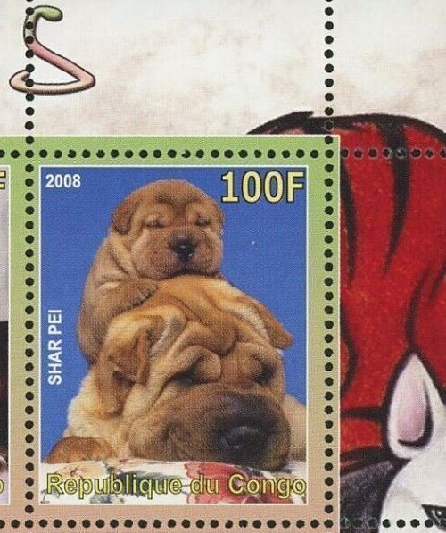 Congo Dog Domestic Animal Pet Souvenir Sheet of 9 Stamps Mint NH