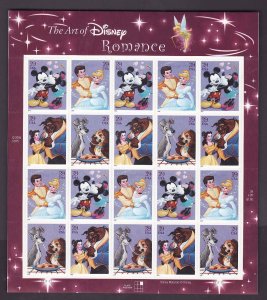 USA-Sc#4025-8- id12-unused NH sheet-Disney-Romance-Cinderella-2006-