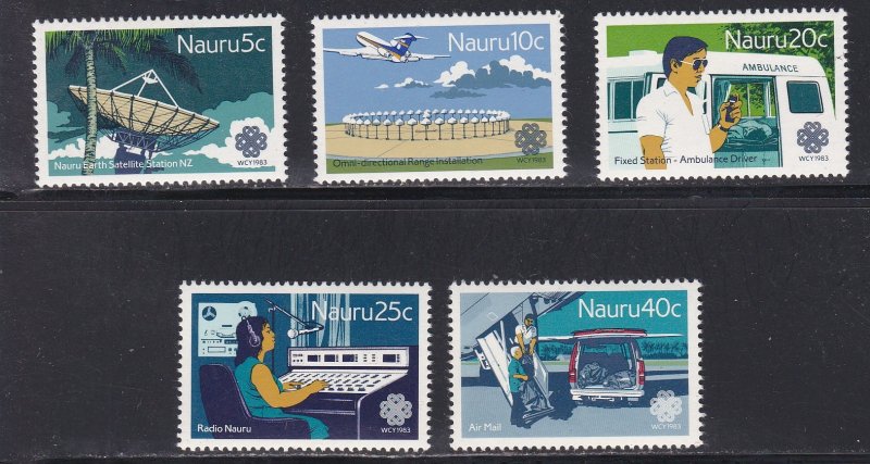 Nauru # 268-272, World Communication Year, NH, 1/2 Cat.