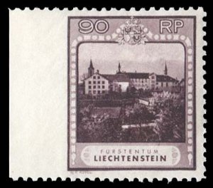 Liechtenstein #104 (Mi. 104AUl) Cat€160, 1930 90rp violet brown, variety im...