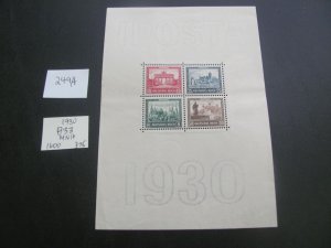 Germany 1930 MNH SC B33 SS XF 1600 EUROS (249A)