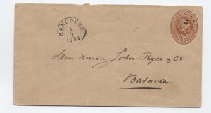 1888 Netherlands Indies 10c stampled envelope domestic use [y10433]