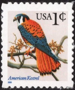 SC#3031A 1¢ American Kestrel Single (2000) SA