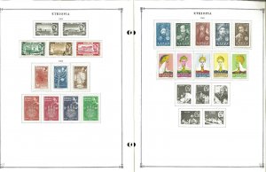 Ethiopia 1894-1992 Mint in Mounts & Used Hinged on Scott International Pages