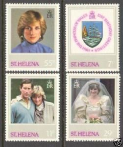 SAINT HELENA Sc# 372 - 375 MNH FVF Set4 Royal Wedding