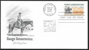 UNITED STATES FDC 4¢ Range Conservation 1961 Artmaster