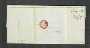 1844 Hale+Company Local Stampless Cover Philadelphia Ex: Barwis