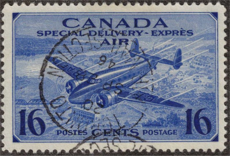 CANADA - 16c Air Mail Special Delivery SCCE1 1942 Used